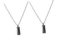 SUPVOX Lot de 2 Colliers Harmonica Rétro en Acier Inoxydable Pendentif Mini Harmonica 4 Trous Portable Collier Unique pour Femme et Fille Accessoire Musical pour Festival et