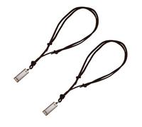 SUPVOX Lot de 2 Colliers Pendentifs Harmonica Miniatures en Alliage Cordon en Cuir Marron Instrument de Musique Portable pour Garçon et Filles et Étudiants Présent Festival et