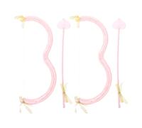 SUPVOX Lot de 2 costumes de Cupidon avec arc et flèches : accessoires de cosplay pour femmes, parfaits pour la Saint-Valentin, un mariage, Noël ou toute autre fête (rose).