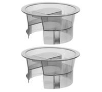 SUPVOX Lot de 2 Couvercles pour Carafes à Eau en Plastique Gris Rayé, Joint Étanche, Compatible Pichets à Jus et Thé, Couvercles de Rechange Multifonctions Cuisine et Service de Boissons