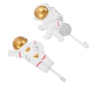 SUPVOX Lot de 2 Crochets Muraux Astronautes en Résine, Cintres Autocollants sans Perçage, Fixation Forte, Décoration Intérieure Pratique pour Porte, Vêtements et Articles Ménagers
