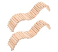 SUPVOX Lot De 2 Échelles en Bois Naturel pour Petits Animaux Rampe D’Escalade 6x40 Cm pour Hamster Et Cobayes Jouets D’enrichissement pour Cage Et Enclos