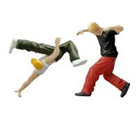 SUPVOX Lot de 2 Figurines d'hommes Hip-hop en Résine Miniatures 1/64, Décorations Colorées pour Table à Sable, Accessoires Déco D'intérieur, Modèles de Danse de Rue pour Collection