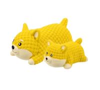 SUPVOX Lot De 2 Jouets Parlants pour Chien Couineurs en Latex À Mâcher pour Dressage Doux pour Faire Ses Dents Amusants Émulsion Jaune