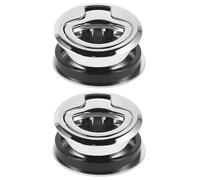 SUPVOX Lot de 2 loquets encastrés pour Trappe de Bateau - Loquet de Porte de Pont en Alliage de Zinc - Pièces de Rechange pour Trappe de Rangement de Yacht 2 Pouces, Porte de Camping-Car, remorque