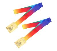 SUPVOX Lot de 2 Médailles de Judo en Métal Doré avec Ruban Médailles Carrées pour Compétitions Scolaires D’Arts Martiaux Récompenses Sportives pour Tournois et Championnats de