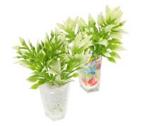 SUPVOX Lot De 2 Mini Plantes Vertes Artificielles Miniatures pour Maison De Poupée Jardin Bricolage Accessoires Miniatures pour Plantes D'Intérieur Décoration Accessoires pour