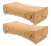 SUPVOX Lot de 2 Oreillers de Sauna en Rotin Synthétique, Coussins Cervicales Respirants Grand Format, Oreillers de Sommeil Confortables pour Sauna et Bain, Appuie-tête en PVC Naturel