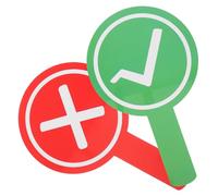 SUPVOX Lot de 2 Pagaies de Vote Double Face Vert et Rouge, Plastiques Étanches et Réutilisables, Outils de Réponse Interactifs pour Classe, Jury et Activités Éducatives en Bureau