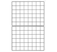 SUPVOX Lot de 2 Panneaux Muraux en Métal Noir 30x40 Cm, Grille Décorative Murale Polyvalente, Support Photo en Fer pour Décoration Intérieure, Organisateur D'images pour Salon et Chambre