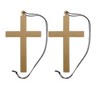 SUPVOX Lot de 2 Pendentifs Croix en Métal Léger, Accessoire de Cosplay Prêtre et Nonne, Grand Pendentif Crucifix Décoratif pour Costume Religieux et Soirées Déguisées, Collier