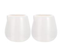 SUPVOX Lot de 2 Pichets à Lait en Céramique Blanche, sans Poignée, Grand Format, Pots à Sauce Pratiques Cuisine, Tasses Multi-usages pour Lait, Sauce, Miel - Ustensiles la Cuisine