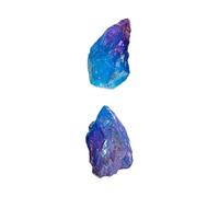 SUPVOX Lot de 2 Pierres de Cristal Naturel Coloré Bleu Violet, Décor en Roches Cristallines Naturelles, Accessoires Décoratifs pour Maison et Bureau, Pierres de Guérison, Forme Aléatoire