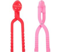 SUPVOX Lot de 2 Pinces à Neige en Plastique Solide Manches Longs Clips Extérieur Coloré pour Garçon et Filles Dès 3 Ans Outil de Fabrication de Boules de Neige pour Couleur Aléatoire