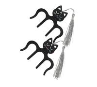 SUPVOX Lot De 2 Pinces De Maintien En Métal Forme Chat Noir, Taille Moyenne, Pour Partitions De Piano, Dossiers Musicaux Et Lecture, Accessoires Polyvalents Pour Fixer Pages De Livre Et Carnet