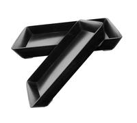 SUPVOX Lot De 2 Plateaux De Base pour Pots De Fleurs en Plastique Noir 12,5 Cm pour Balcon Et Jardin Protection Surface Antigoutte Solide Léger