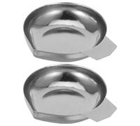 SUPVOX Lot de 2 Plateaux de Pesée en Acier Inoxydable, Petits Plateaux pour Balance Électronique, Gobelet de Pesée Multifonction pour Bijoux Cuisine, Accessoires de Balance Numérique