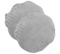 SUPVOX Lot de 2 Pochettes Chauffe-Mains Rondes Isolantes en Peluche Grise 20 Cm à Fermeture Éclair, Manchons Anti-brûlure et Anti-Peluches pour Chauffage Électrique, Usage