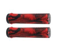SUPVOX Lot de 2 Poignées de Guidon Verrouillables pour VTT, Housses Antidérapantes en TPR Camouflage Noir et Rouge, Taille S135, Accessoires Vélo Tout-Terrain pour Contrôle et Confort
