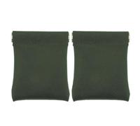 SUPVOX Lot de 2 Porte-Monnaie Mini en Cuir PU Texturé, Pochette Change Verte Compacte Étanchéité Renforcée, Organiseur Léger pour Cartes et Petite Monnaie, Voyage et Usage Quotidien