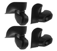 SUPVOX Lot de 2 roulettes Pivotantes Universelles Silencieuses pour Valise, Roues de Rechange en Plastique Noir Grand Format, Kit Remplacement Roues Valises, Accessoires Voyage Solide