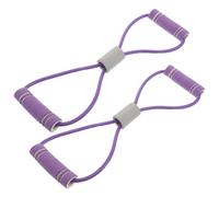 SUPVOX Lot de 2 Set de Bandes de Résistance de 8 pour Entraînement Musculaire du Haut du Corps Bandes Plates Élastiques Violettes Kit de Fitness Portable pour Pilates Yoga et