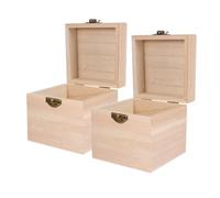 SUPVOX Lot de 2 set de Boîtes D’Emballage en Bois Naturel Style Rétro Boîtes de Rangement Polyvalentes pour Bijoux et Fleurs Préservées Coffrets Présents Pratiques et Décoratifs pour