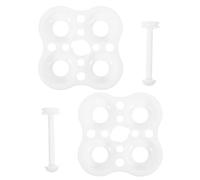 SUPVOX Lot de 2 Supports à Œufs en Plastique Résistant la Chaleur, Grille Multifonction à 4 Compartiments pour Cuisson Vapeur, Accessoires Cuisine pour Cuiseur à Œufs, Usage Domestique
