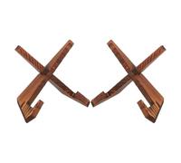 SUPVOX Lot de 2 Supports de Livres Cuisine en Bois Charbon, Pupitre de Lecture Compact pour Recettes et Vinyles, Porte-page Stable et Polyvalent pour Bureau Cuisine, Support à Recettes