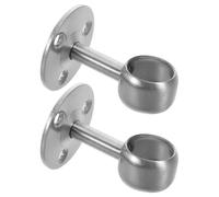 SUPVOX Lot de 2 Supports de Tringle en Acier Inoxydable 19 Mm, Fixation Murale pour Porte-Canne et Tige de Support D’Angle, Accessoires Robustes pour Rideaux, Serviettes et Rangement