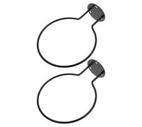 SUPVOX Lot de 2 Supports Muraux en Métal Noir 15 Cm pour Rangement de Ballons de Basket, Football et Rugby, Organisateur Mural Sportif Polyvalent pour Salle de Sport et Maison