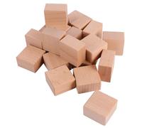SUPVOX Lot de 20 Blocs en Bois de Hêtre et Bouleau 35X35X20 MM pour Scrapbooking Tampons en Bois DIY pour Loisirs Créatifs Carnet et Journal Matériau Naturel Polyvalent pour Bricolage