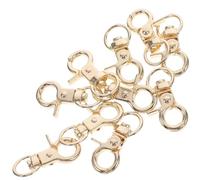 SUPVOX Lot de 20 Boucles Métalliques Dorées pour Verrouillage Portes Cages à Oiseaux, Clips de Sécurité Robustes Anti-évasion, Fixations pour Cages Perroquets et Petits Animaux,