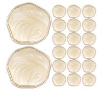 SUPVOX Lot de 20 boutons irréguliers à coudre pour manteaux 40L (25 mm) en métal électrolytique beige crème, boutons pratiques pour vêtements faits main et accessoires couture