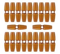SUPVOX Lot de 20 Boutons Ovales en Bois à Bascule - 55 Mm (2,2 Pouces) - Boutons Marron pour Pulls, Manteaux Et Projets de Couture Diy