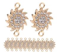 SUPVOX Lot de 20 Breloques Pendentifs Fleurs Soleil Dorées en Alliage Connecteurs de Collier pour Fabrication de Bijoux DIY Accessoires D’Artisanat pour Bracelets Colliers et