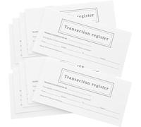 SUPVOX Lot de 20 Carnets de Chèques Personnels Blancs 8 Pages, Registres de Transactions pour Chéquier, Format Compact Portable, Papier pour Suivi Financier Précis et Contrôle des
