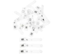 SUPVOX Lot de 20 Clips Porte-Badge Transparents en Plastique avec Double Trou, Petites Pinces à Badge D'identification Légères et Compactes, Fixation Facile pour Cartes de Travail