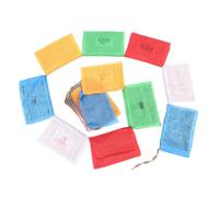 SUPVOX Lot de 20 Drapeaux de Prière Décoratifs en Tissu de Soie 7 Mètres, 28x35 Cm, Colorés Cinq Éléments, pour Décoration Extérieure et Spirituelle de Jardin