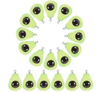 SUPVOX Lot de 20 Pendentifs Avocat en Résine Imitation Fruit Grosse Noix à Clous, Breloques DIY pour Fabrication de Bijoux, Bracelets et Colliers, Accessoires Artisanat Créatif