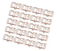 SUPVOX Lot de 20 Pinces Marque-pages en Acier Inoxydable Rose Doré, Clips de Livre, Épingle de Signet pour Bureau, Organisation de Papiers, Photos et Notes, Fourniture Bureautique