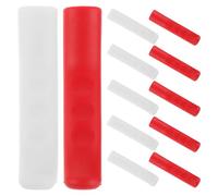 SUPVOX Lot de 20 Protège-poignées de Levier de Frein Vélo en Silicone Antidérapant Blanc et Rouge, Manchons Universels pour Vtt et Vélo de Route, Accessoires Protection Leviers