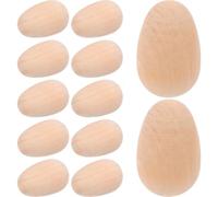 SUPVOX Lot de 20 Œufs Factices en Bois 35 Mm à Peindre, Décorations D'œufs de Pâques Artisanaux, Œufs en Bois Lisses et Réutilisables pour Bricolage Créatif et Fêtes de Printemps