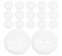 SUPVOX Lot de 200 Boutons Ronds en Résine Blancs 18 MM à 2 Trous pour Couture et Loisirs Créatifs Boutons Plats Décoratifs pour Manteaux Pulls Chemises et Costumes Accessoires de