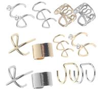 SUPVOX Lot de 24 Boucles D’oreilles Manchette sans Piercing, Clips D’oreilles Dorés et Argentés, Accessoires Multifonctions pour Cheveux et Oreilles, Bijoux pour Fêtes et Usage Quotidien