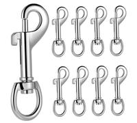 SUPVOX Lot de 24 Mousquetons en De Zinc pour Porte-Clés Et Laisses pour Animaux De Compagnie Mousquetons Pivotants Accessoires pour Porte-Clés Détachable Fermoir