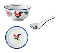 SUPVOX Lot de 3 Bols en Céramique Forme Coq Bols à Nouilles et Soupe Vaisselle Colorée pour Maison et Restaurant Fourniture la Cuisine Solide et Dessert Compatible Couleur Aléatoire