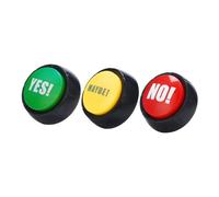 SUPVOX Lot de 3 Boutons Sonores Yes No Maybe, Électronique Amusant sans Batterie, Format Compact en Plastique Solide, Accessoire de Jeu pour Fêtes et Ambiance Ludique