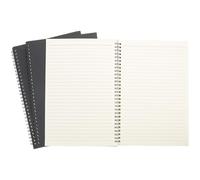 SUPVOX Lot de 3 Cahiers à Spirale B5 Lignés Noir, Petit Bloc-notes à Spirale pour Étudiants et Bureau, Cahiers D'apprentissage Solide et Portables, Prise de Note Quotidienne et Scolaire