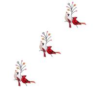 SUPVOX Lot De 3 Panneaux Muraux En Verre Teinté Moderne Avec Oiseaux Décoratifs